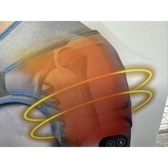 Heated Shoulder Wrap - Blue and White - Picture 7 of 15